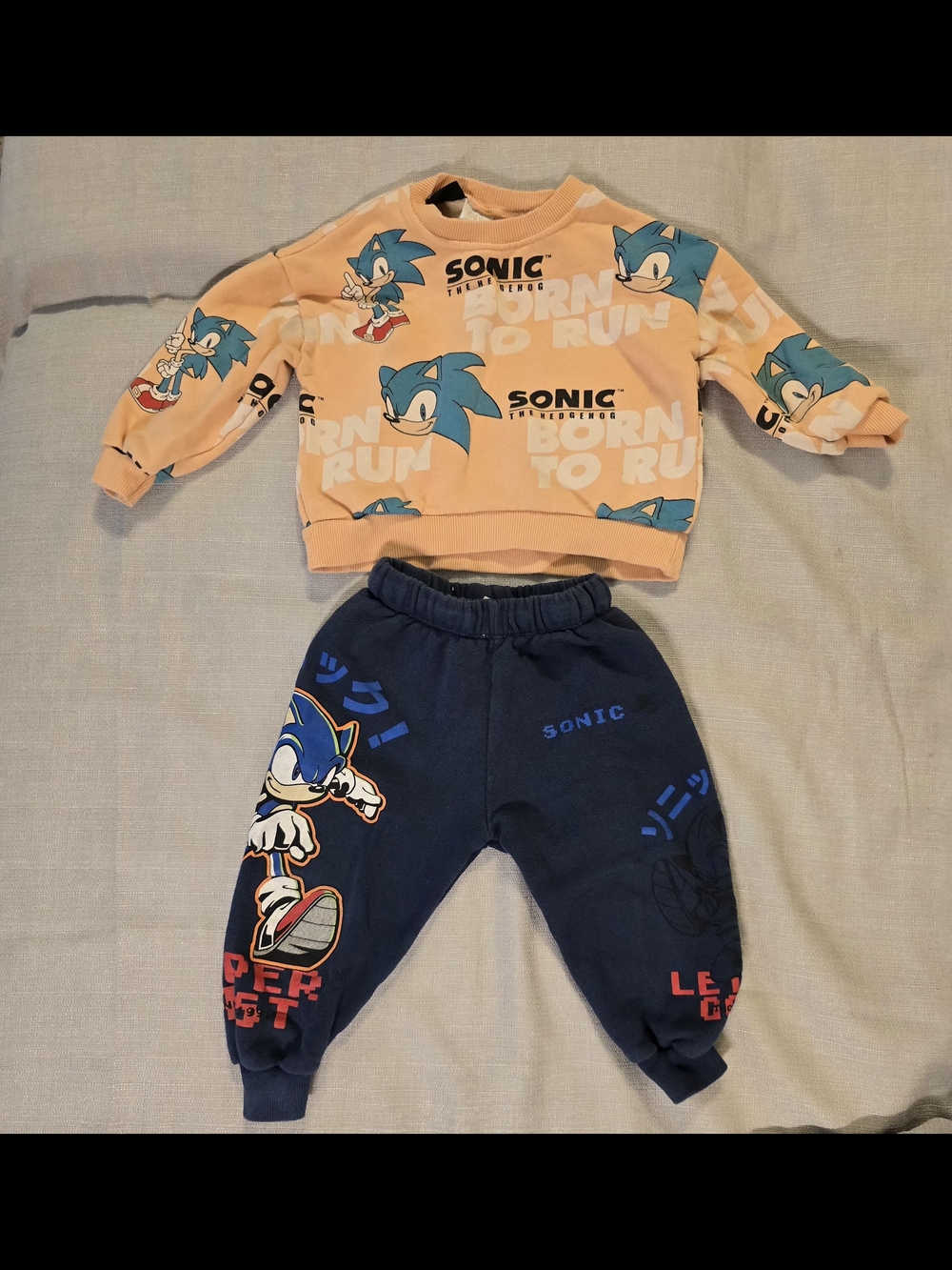 Zara Baby Sonic the Hedgehog Sweatshirt Jogger Set 2-3Y 98cm